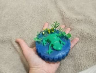 аквариум без рыб: Авторское мыло ручной работы «Лягушка на пруду». - Форма: круглая — 2