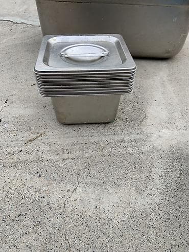 Гастроёмкости из нержавеющей стали с крышками (узкие, глубокие) -