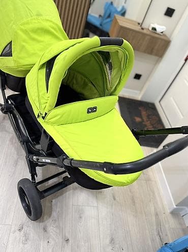 коляска на двойню: Коляска, Другой бренд, цвет - Желтый, Б/у, Самовывоз — 2