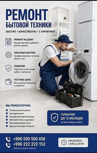 Профессиональный ремонт стиральных,посудомоечных машин,сушки, бойлера