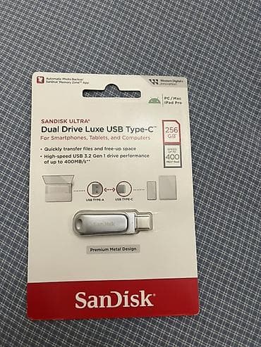 куплю ipad: SanDisk Ultra Dual Drive Luxe USB Type-C 256 ГБ - Двусторонний — 1