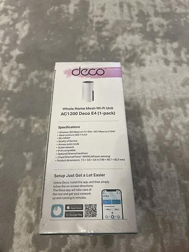 TP-Link Deco E4 (AC1200) — модуль системы Mesh Wi‑Fi для всего дома