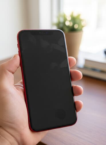 графические планшеты сенсорный: IPhone Xr, Б/у, 128 ГБ, Красный, Чехол, 80 % — 1