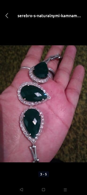 набор пандора: 925 серебро с натуральными камнями, эксклюзив черные серьги топаз — 8