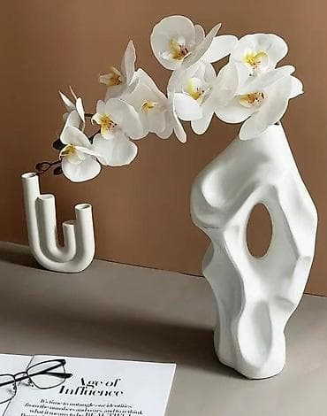 скульптурный: Декоративные вазы-пара «Сердце» - Набор из двух настольных ваз с — 8