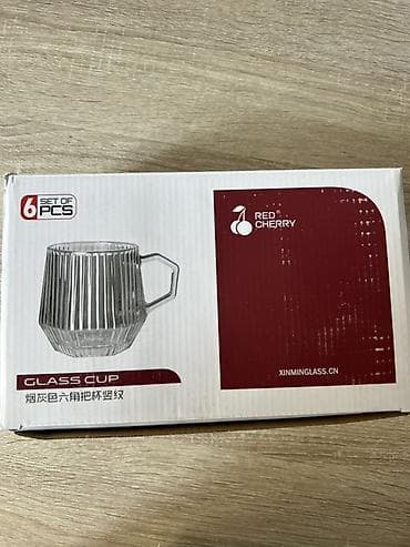 Набор стеклянных кружек Red Cherry — 6 шт. - Материал: стекло - Цвет