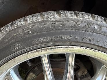 Транспорт: Дөңгөлөктөр монтажда 225 / 45 / R 18, Кыш, Колдонулган, Комплект, Жеңил унаалар, Куйма, тешиктери - 5 — 3
