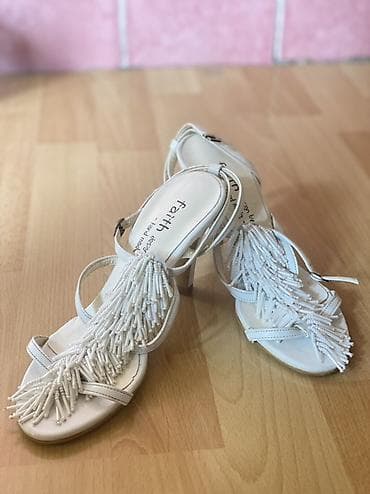 Женские босоножки Faith — hand made. - Цвет: молочно‑белый. - Дизайн