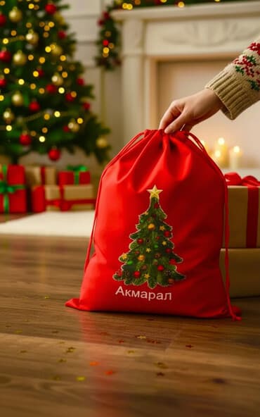 Новогодние мешочки для упаковки вашего подарка Размер 30*40 От 1 шт