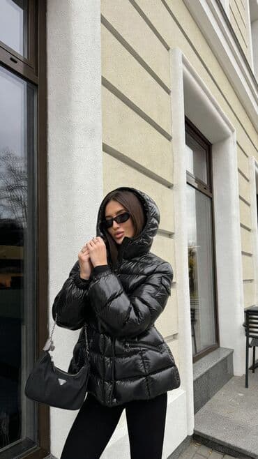 брендовые спортивные костюмы женские: Пуховик, Короткая модель, Китай, С капюшоном, M, L — 2