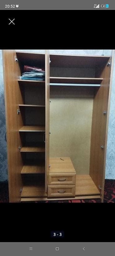 гардеробы бу: Шифоньер, шкаф для одежды, Прямой, ЛДСП — 2