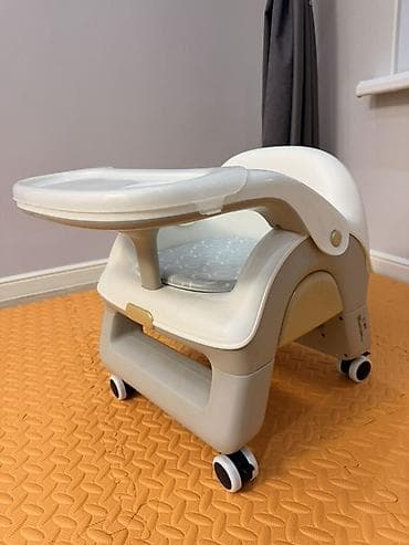 пластиковый домик: Детское кресло-стульчик для кормления/занятий на колесиках - Съемный — 4