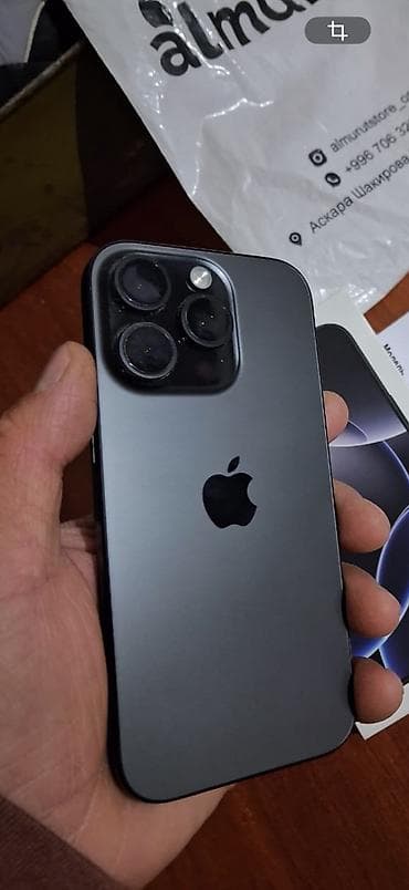 наушник оптом: IPhone 16 Pro, Колдонулган, 256 ГБ, Black Titanium, Заряддоочу түзүлүш, Коргоочу айнек, Каптама, 96 % — 4