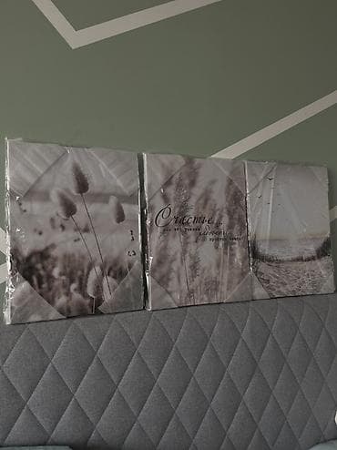 простой: Набор из 3 декоративных картин на холсте. Размер каждой картины 30х40 — 1