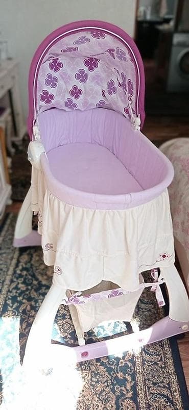 манеж 7 в 1: Люлька, Колыбель, цвет - Фиолетовый — 1