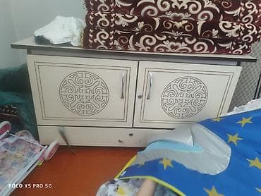 комод с замком: Тумба для вещей и одежды, Без зеркала, ЛДСП, цвет - Бежевый — 1