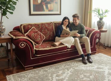 мебель дешево: Продаю б/у мягкую мебель 3/2/1. Фирмы LINA. Цена 10000 сом — 1