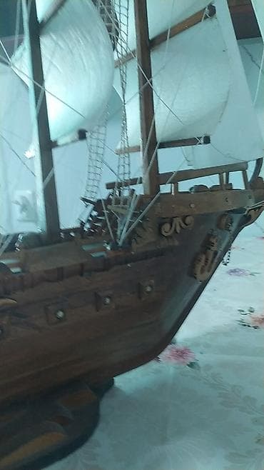 стант проект: Деревянная модель парусного корабля ручной работы. - Материал: дерево — 6