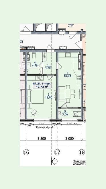 восточный парк 2: 1 комната, 60 м², 8 этаж — 2