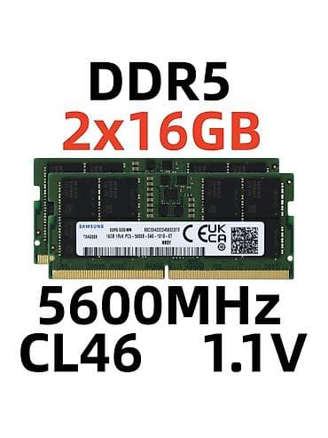 5600: Оперативная память DDR5 Samsung для ноутбука — комплект 32 ГБ (2×16 — 1