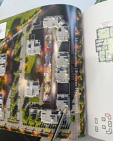 элитный дом ош: 2 комнаты, 75 м² — 3