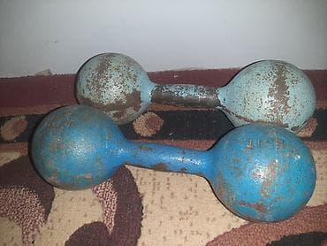 Чугунные разборные гантели-железки «колокольчики» советского типа