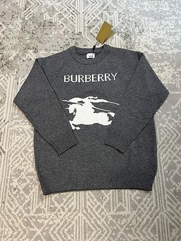 Мужской свитер, L, Burberry, Новый, цвет - Серый