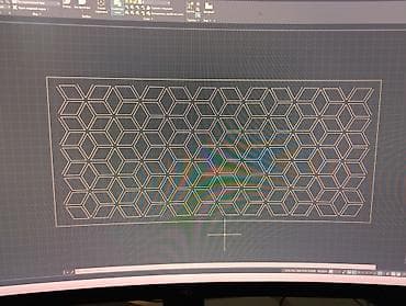 led matrix panel: Декоративные перфорированные панели с геометрическим орнаментом “куб” — 3