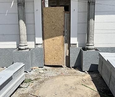 мраморная столешница: Монтаж и облицовка крыльца и цоколя натуральным камнем - Изготовление — 5