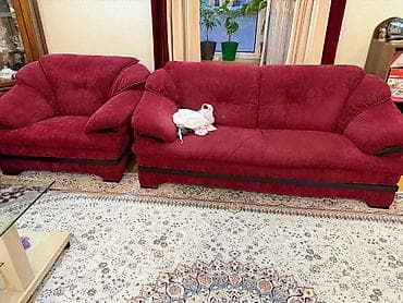 б у мебель продаю: Продаю мягкую мебель б/у в хорошем состоянии: 3-хместный диван - 2 шт — 4