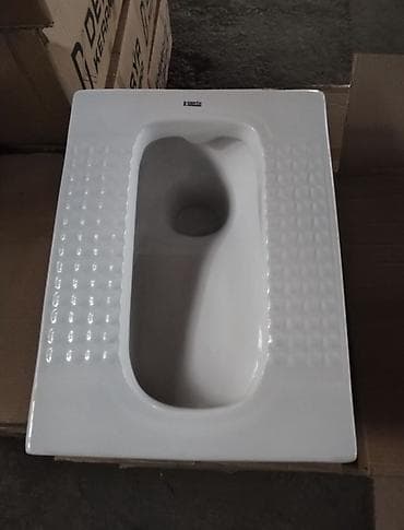 Напольный унитаз-турецкий (сквот) из сантехнического фарфора - Тип — 1