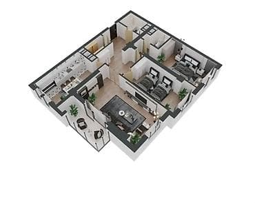 2 комнаты, 79 м², Южная Магистраль Элитка, 13 этаж, ПСО (под самоотделку) — 7
