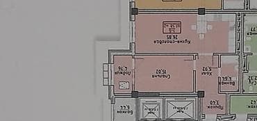 Недвижимость: 2 комнаты, 60 м², Элитка, Асанбай мкр Элитка, 3 этаж, ПСО (под самоотделку) — 1