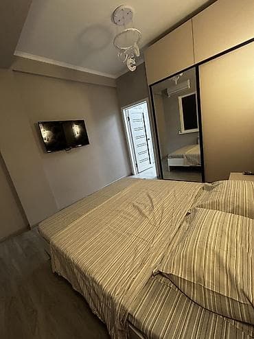 сдается квартира нижний ала арча: 1 комната, Душевая кабина, Постельное белье, Кондиционер — 3