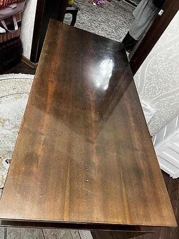 Детская мебель: Офисный стол, Нерегулируемый, цвет - Коричневый, Прямоугольный, Дерево — 1