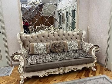 скупка мебили: Комплект мягкой мебели, Б/у, цвет - Серый — 2