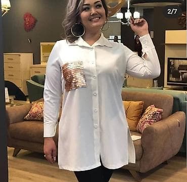 рубашка ажурная: Рубашки. Ткань: Лайт 1/3 Размеры: 58. доставка по городу Бишкек — 1