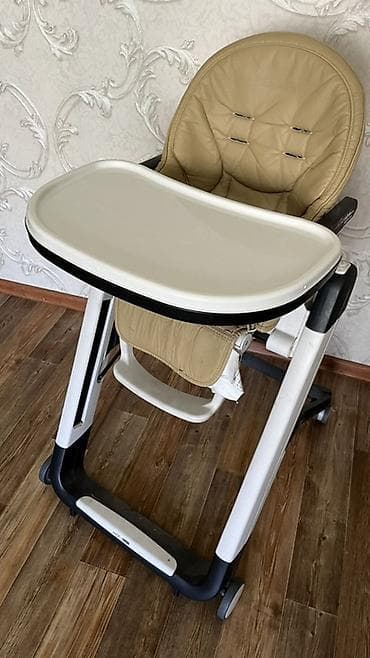 стульчик для кормления peg perego: Стульчик для кормления, Б/у, Peg perego, Трансформер, цвет - Бежевый, Самовывоз, Платная доставка — 2