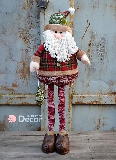 Новогодняя интерьерная фигурка «Дед Мороз» красного цвета банков нет