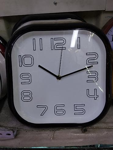 berber mirror second hand: Настенные кварцевые часы с крупным циферблатом - Форм‑фактор: квадрат — 1