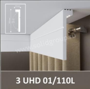 корниз: Карнизный экран (крышка/короб) для скрытия шторной штанги с — 1