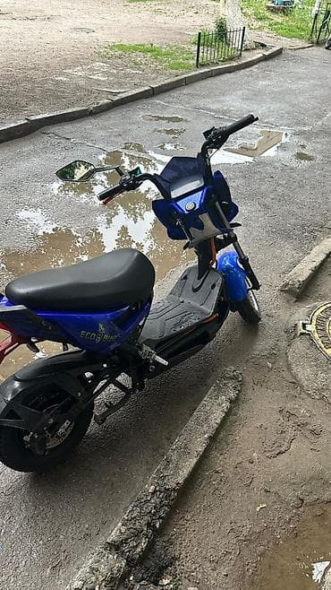 скутер электро: Электроскутер AUCMA Eco Bike, синий цвет. Особенности и комплектация — 1