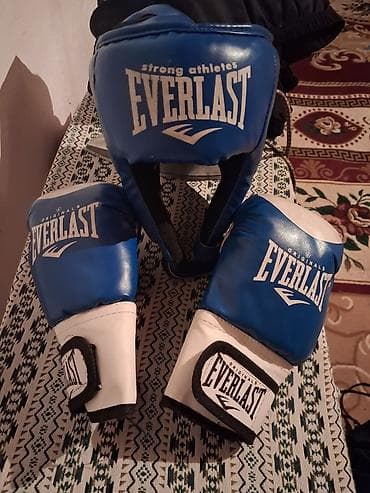 Боксерский комплект Everlast (синий) - Перчатки Everlast Originals с
