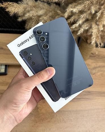 Samsung Galaxy A55 5G, Б/у, 128 ГБ, цвет - Синий, 2 SIM