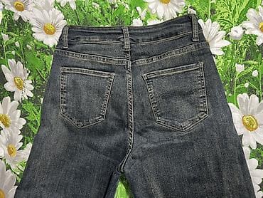 брюки трубы: Джинсы женские, прямого кроя 44-46 размер - Посадка: высокая. - — 8