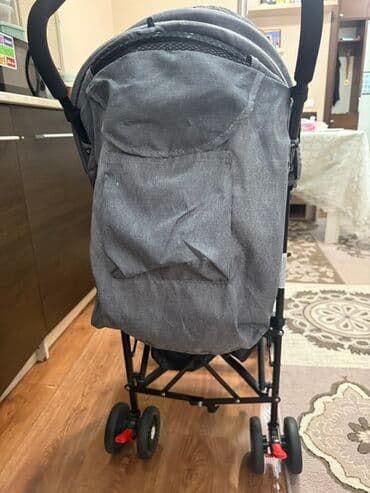 детская коляска с дождевиком: Коляска, цвет - Серебристый, Новый — 5