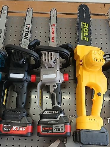 Ручные инструменты: Аккумуляторные цепные пилы (разные модели) Описание: - Компактные — 3