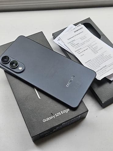 google fold: Samsung Galaxy S25 Edge, Новый, 256 ГБ, цвет - Черный, 2 SIM, eSIM — 1