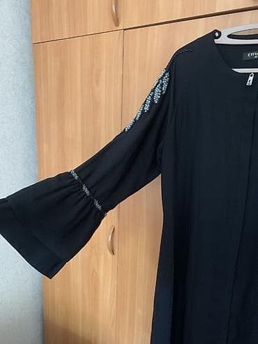 золотой ворон: Вечернее платье, Длинная модель, С рукавами, С пайетками, L, XL — 4