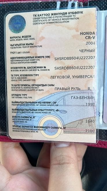 корпус срв: Honda CR-V: 2004 г., Автомат, Газ, Кроссовер — 6
